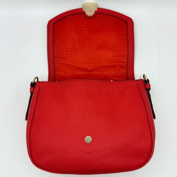EUC Kate Spade Red Alecia Mulberry Street Messenger Top Handle Crossbody Bag - Picture 11 of 14